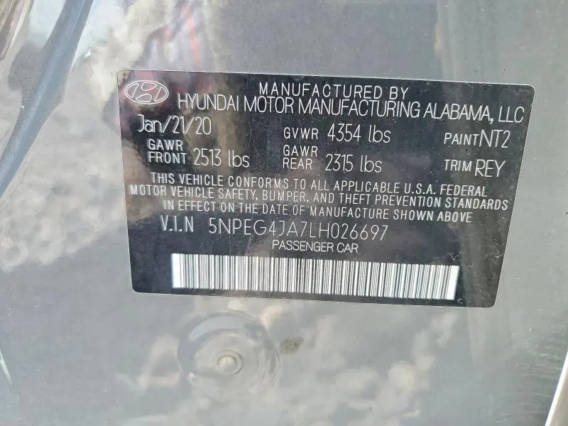 2020 HYUNDAI SONATA SE  