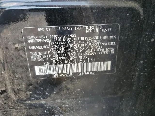 2017 SUBARU FORESTER 2.5I PREMIUM  