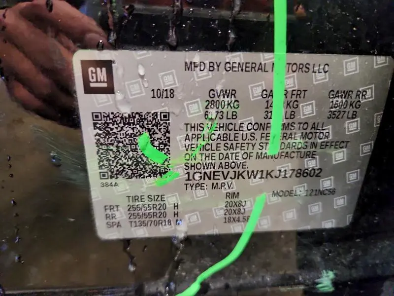 2019 CHEVROLET TRAVERSE HIGH COUNTRY  