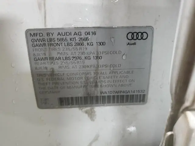 2016 AUDI Q5 PREMIUM PLUS S-LINE  