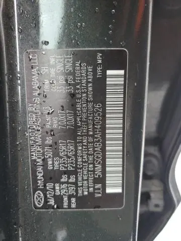 2010 HYUNDAI SANTA FE GLS  