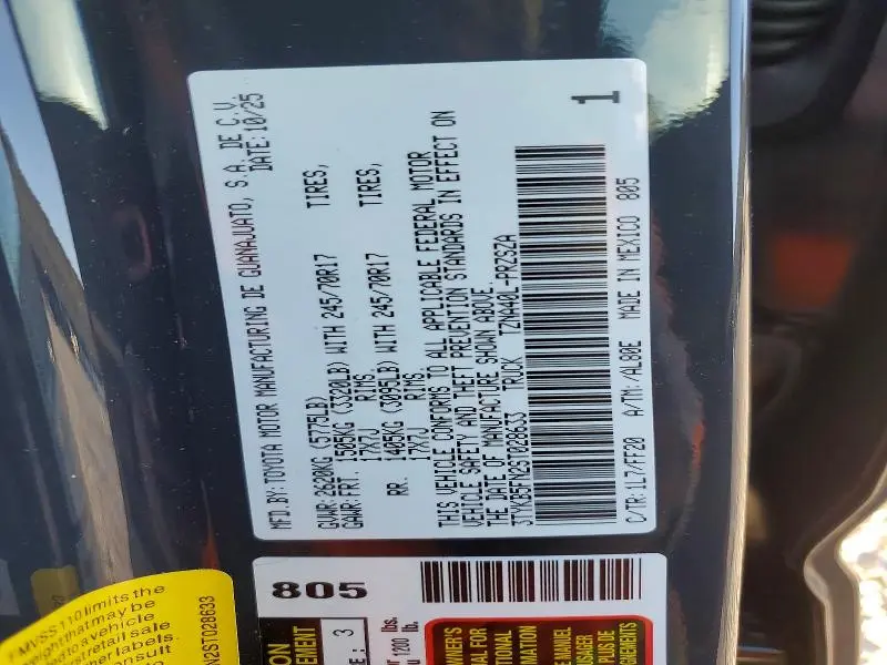 2025 TOYOTA TACOMA SR5  