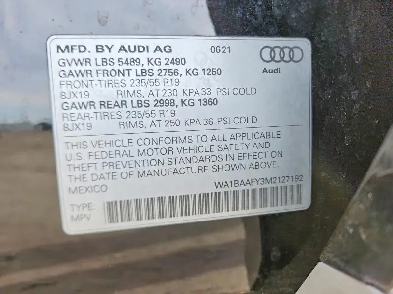 2021 AUDI Q5 PREMIUM PLUS  