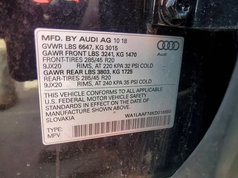 2019 AUDI Q7 PREMIUM PLUS  