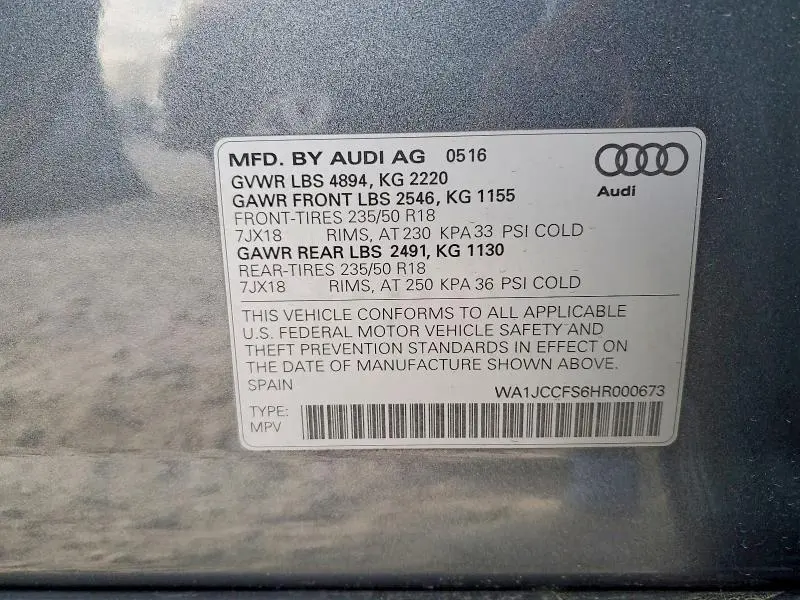 2017 AUDI Q3 PREMIUM PLUS  