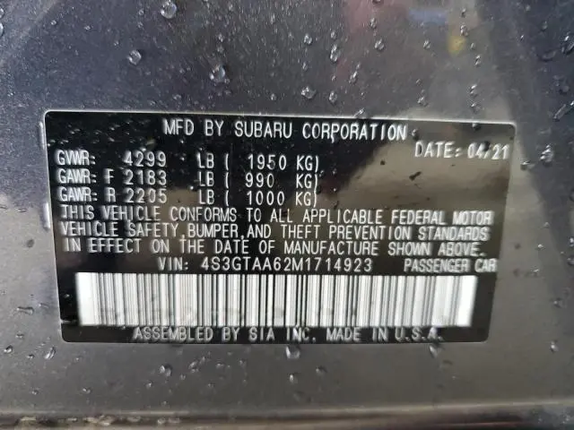 2021 SUBARU IMPREZA   