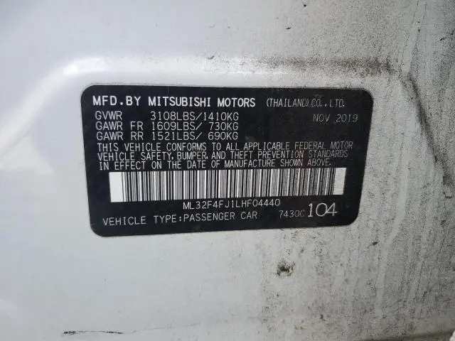 2020 MITSUBISHI MIRAGE G4 SE  