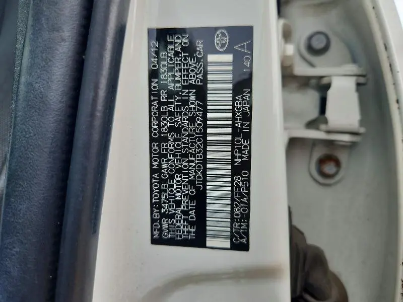 2012 TOYOTA PRIUS C THREE  