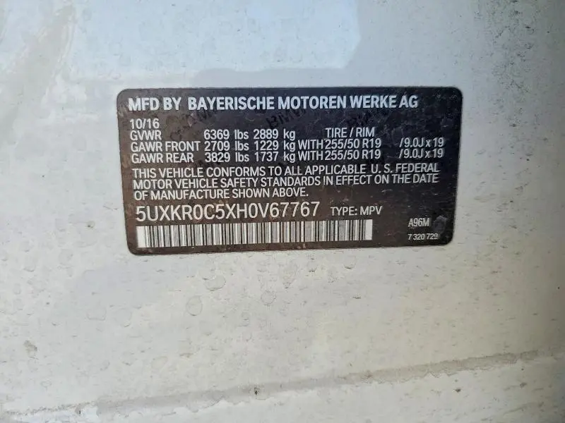 2017 BMW X5 XDRIVE35I  