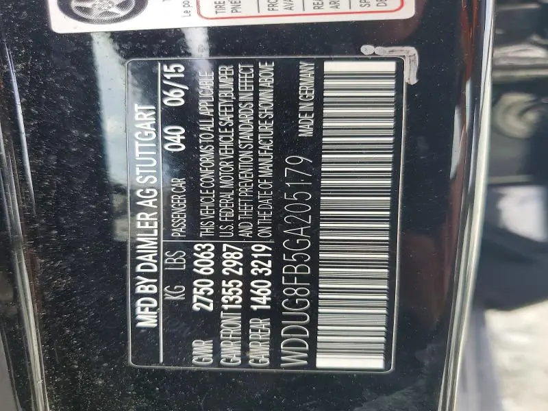 2016 MERCEDES-BENZ S 550 4MATIC  