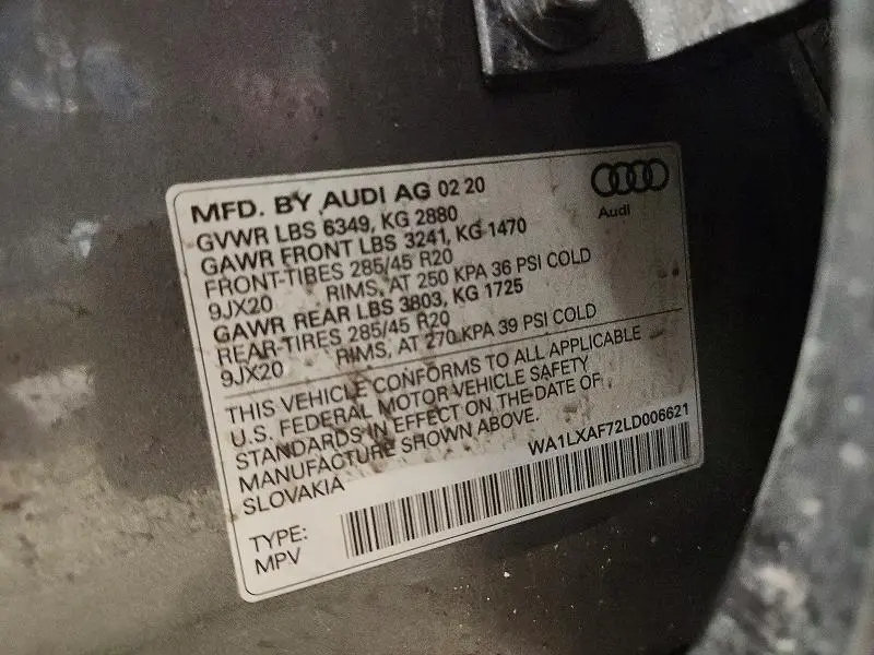 2020 AUDI Q7 PREMIUM PLUS  