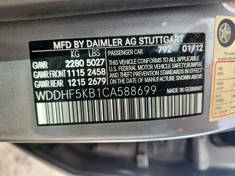 2012 MERCEDES-BENZ E 350  