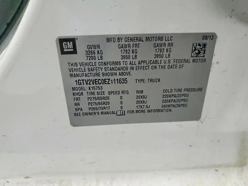2014 GMC SIERRA K1500 SLT  