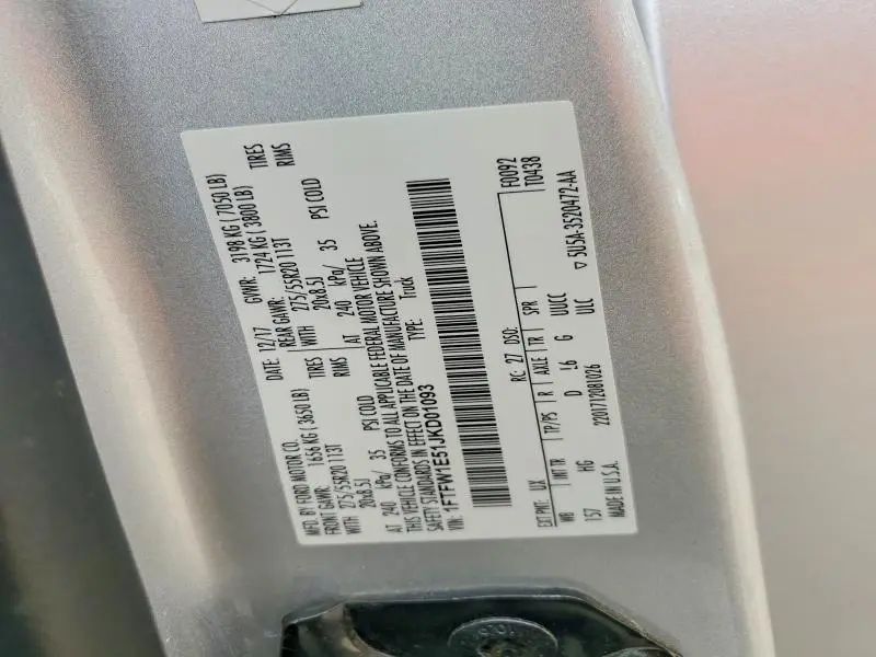 2018 FORD F150 SUPERCREW  