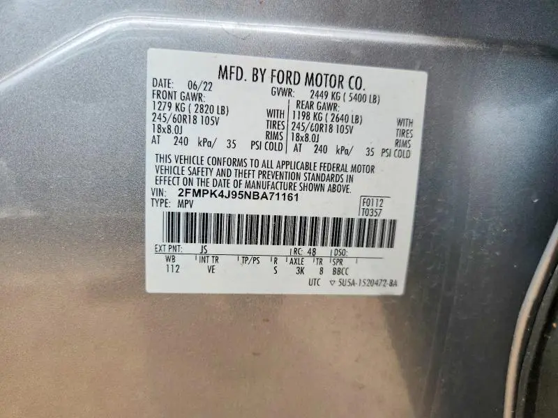 2022 FORD EDGE SEL  