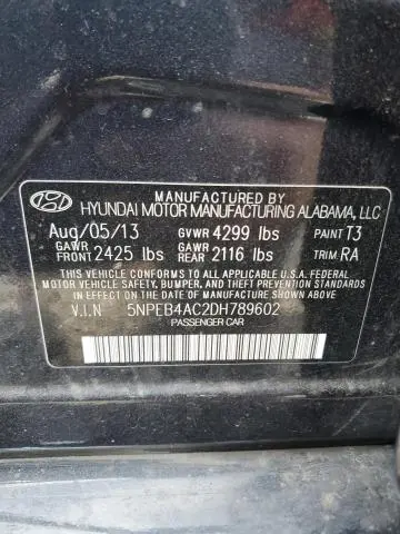 2013 HYUNDAI SONATA GLS  
