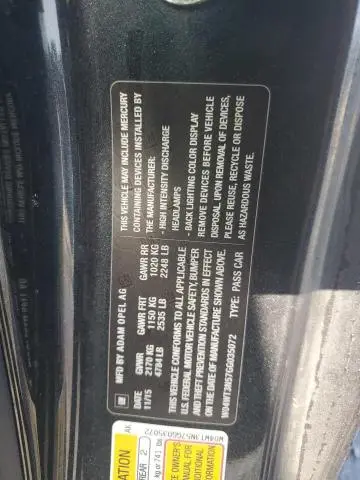 2016 BUICK CASCADA PREMIUM  