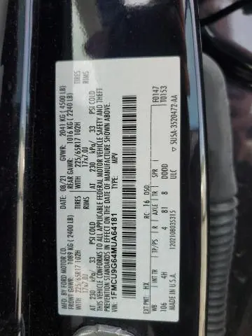 2021 FORD ESCAPE SE  