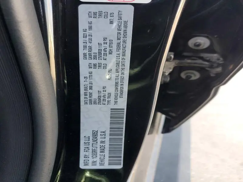 2020 RAM 1500 LARAMIE  