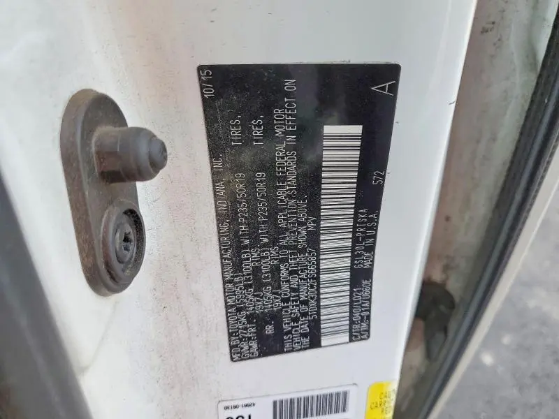 2015 TOYOTA SIENNA SPORT  