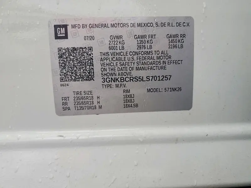 2020 CHEVROLET BLAZER 2LT  