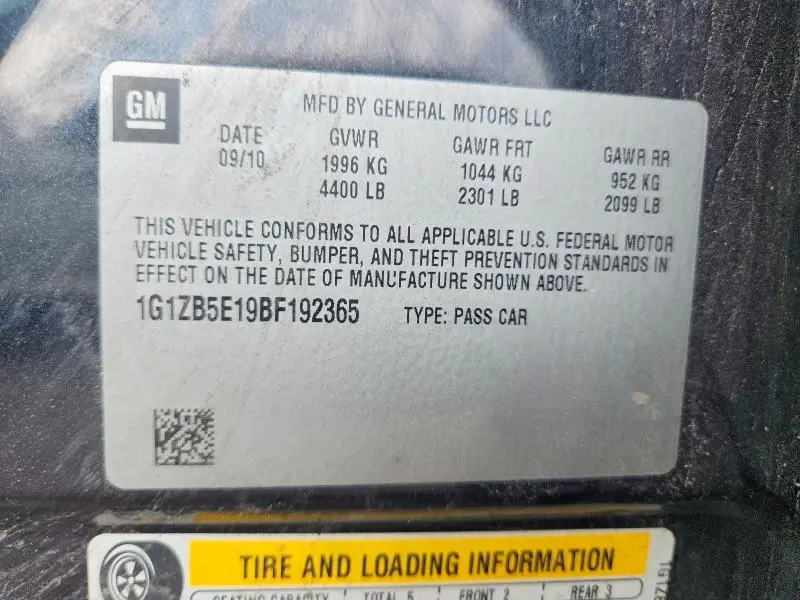 2011 CHEVROLET MALIBU LS  