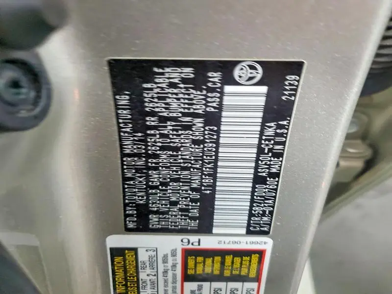2014 TOYOTA CAMRY LE  