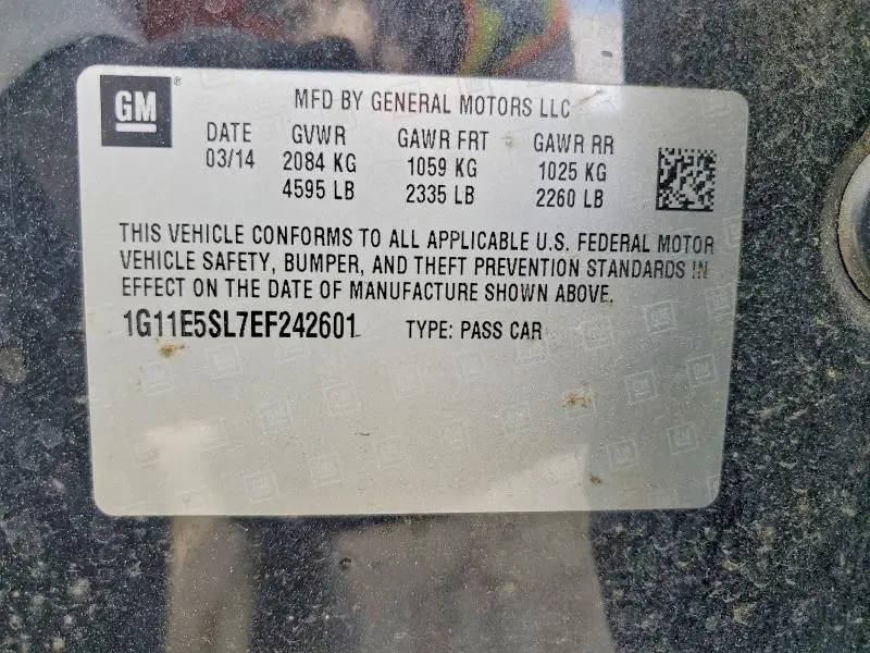 2014 CHEVROLET MALIBU 2LT  