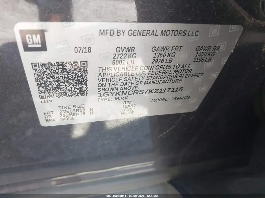 2019 CADILLAC XT5 LUXURY