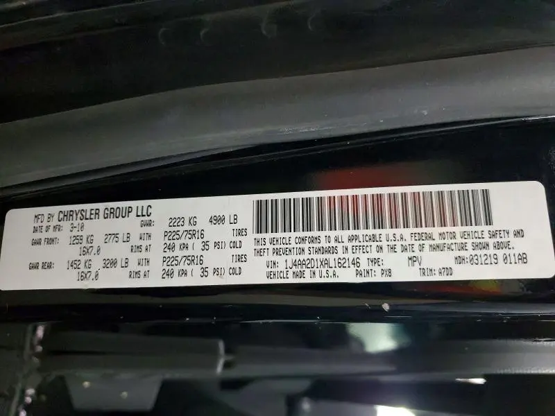 2010 JEEP WRANGLER SPORT  