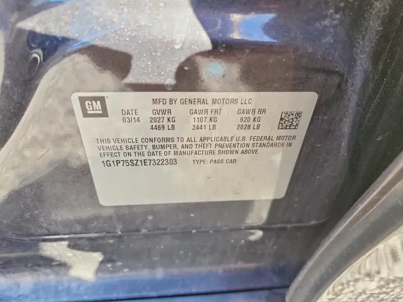 2014 CHEVROLET CRUZE   