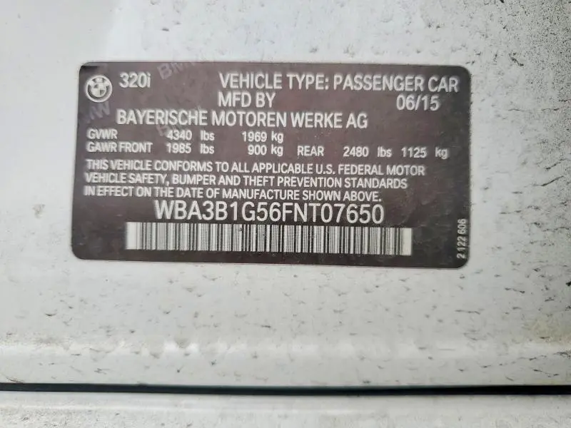 2015 BMW 320 I  
