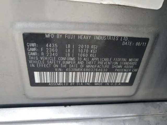 2011 SUBARU LEGACY 2.5I LIMITED  