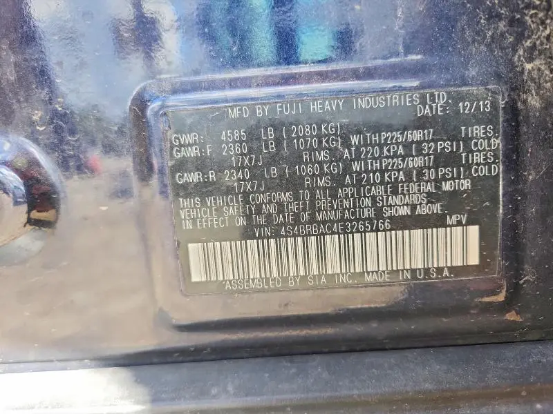 2014 SUBARU OUTBACK 2.5I  