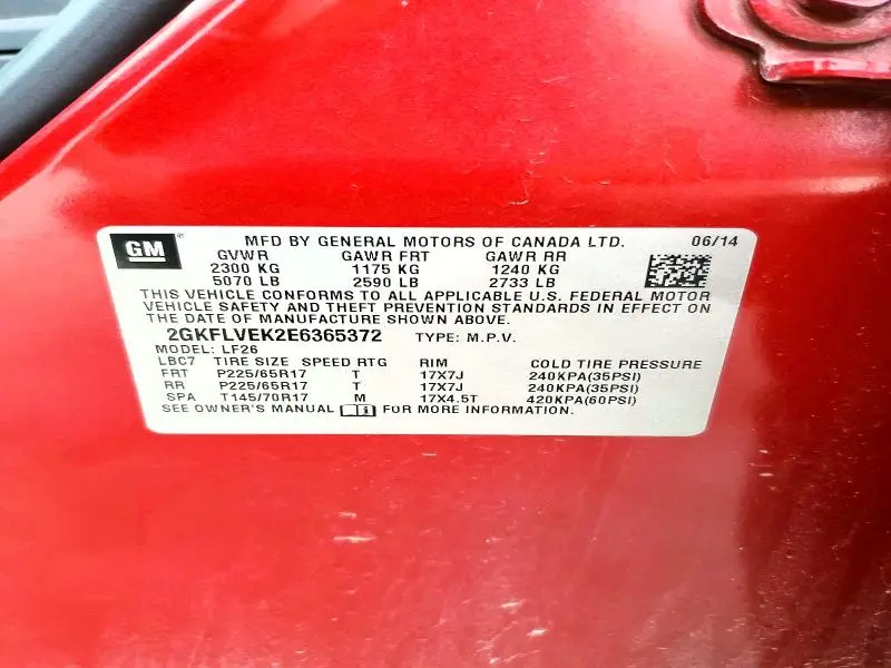 2014 GMC TERRAIN SLE  