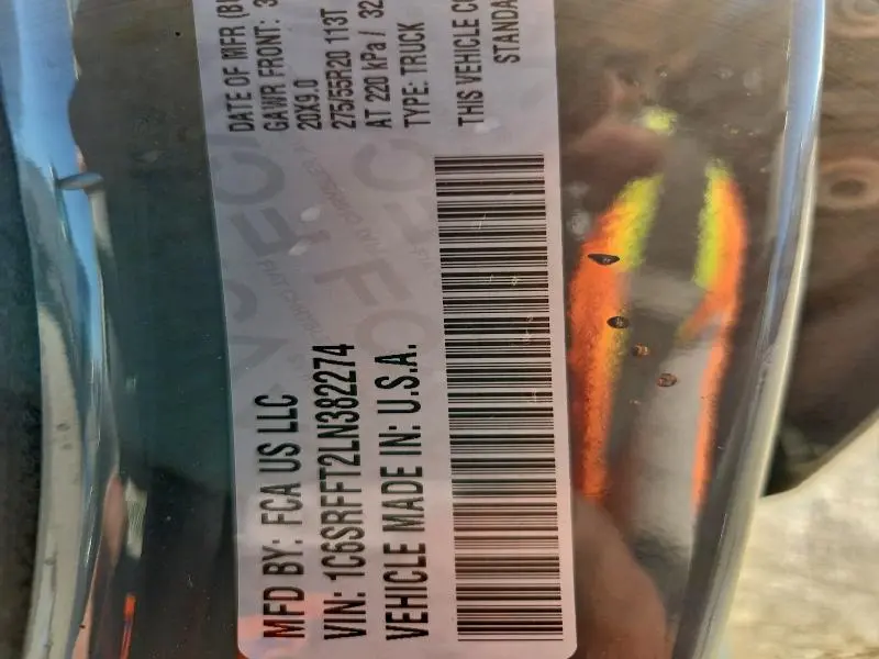 2020 RAM 1500 BIG HORN/LONE STAR  