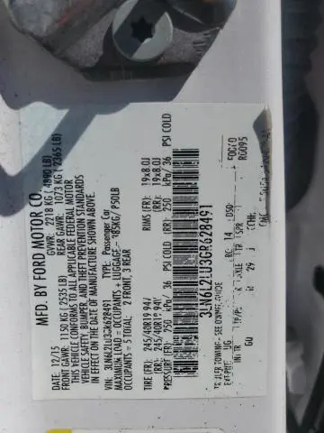 2016 LINCOLN MKZ HYBRID