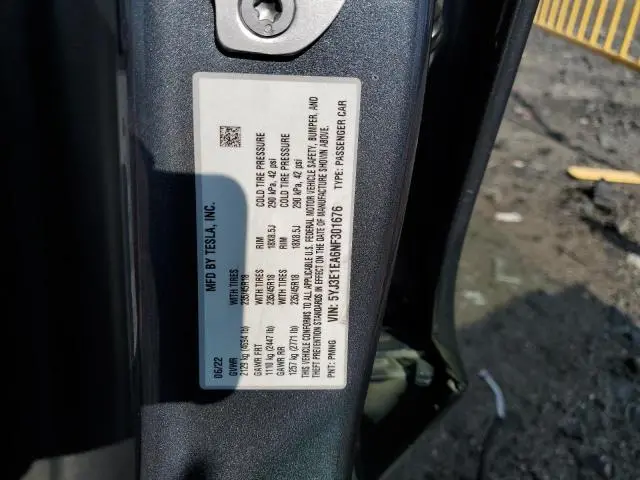 2022 TESLA MODEL 3   