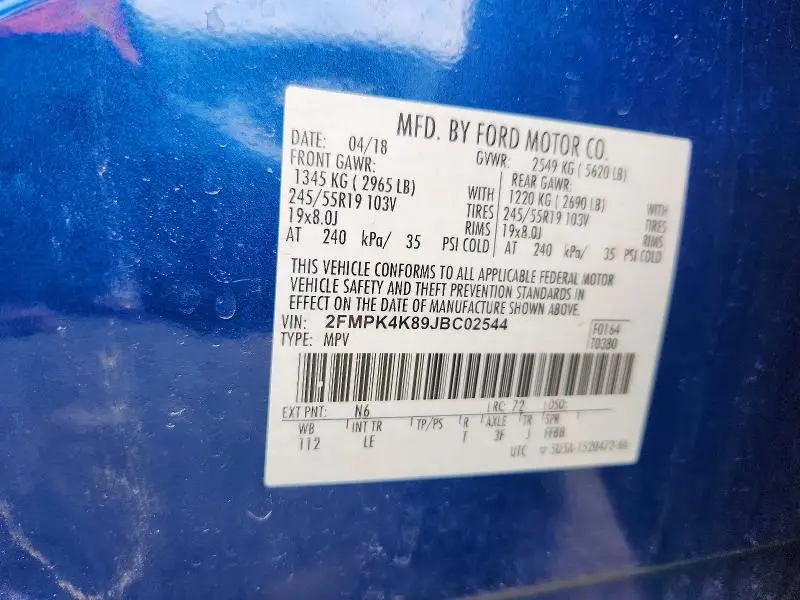 2018 FORD EDGE TITANIUM  