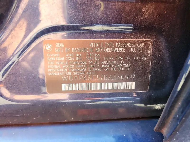 2011 BMW 328 XI SULEV  