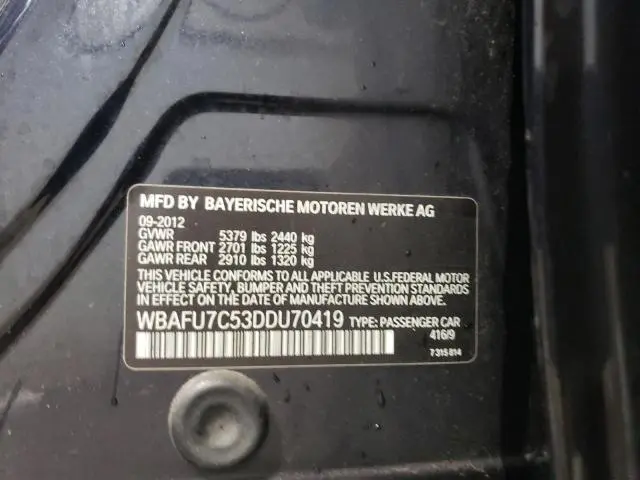 2013 BMW 535 XI  