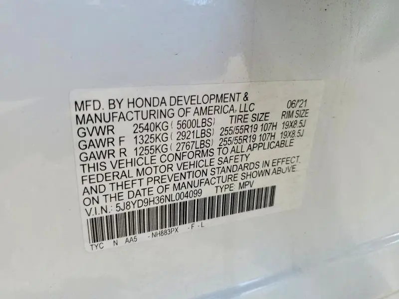 2022 ACURA MDX   