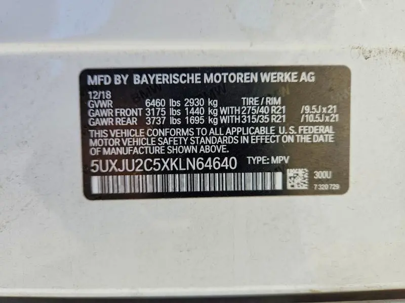 2019 BMW X5 XDRIVE50I  