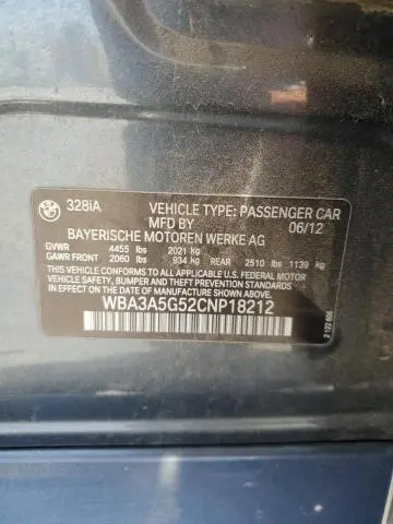 2012 BMW 328 I