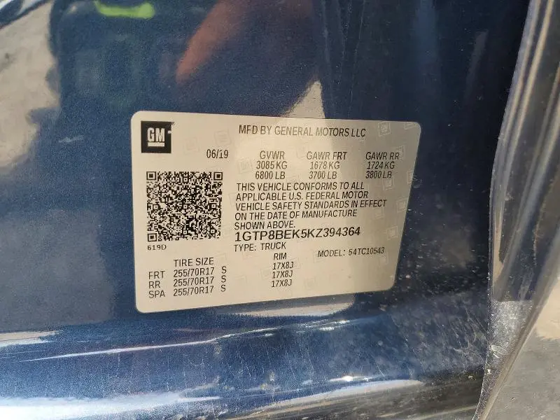 2019 GMC SIERRA C1500 SLE  