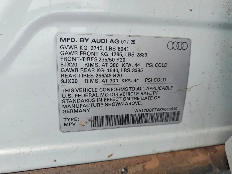 2025 AUDI Q4 E-TRON SPORTBACK PREMIUM  