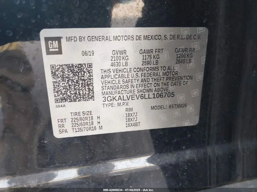 2020 GMC TERRAIN AWD SLT