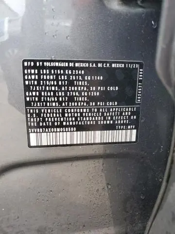 2024 VOLKSWAGEN TIGUAN S  