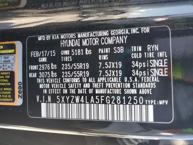 2015 HYUNDAI SANTA FE SPORT   