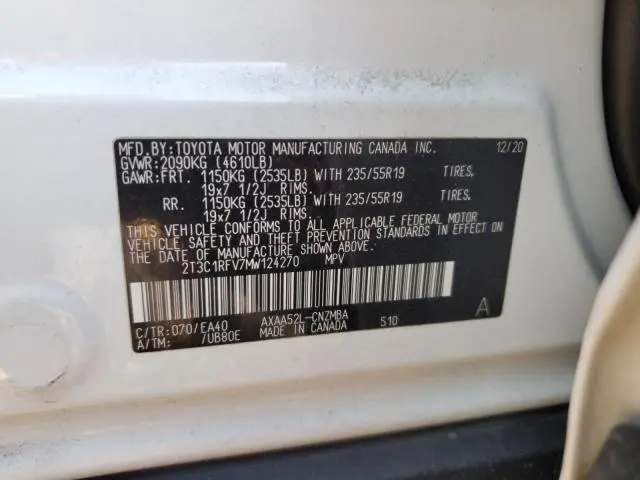 2021 TOYOTA RAV4 XLE PREMIUM  